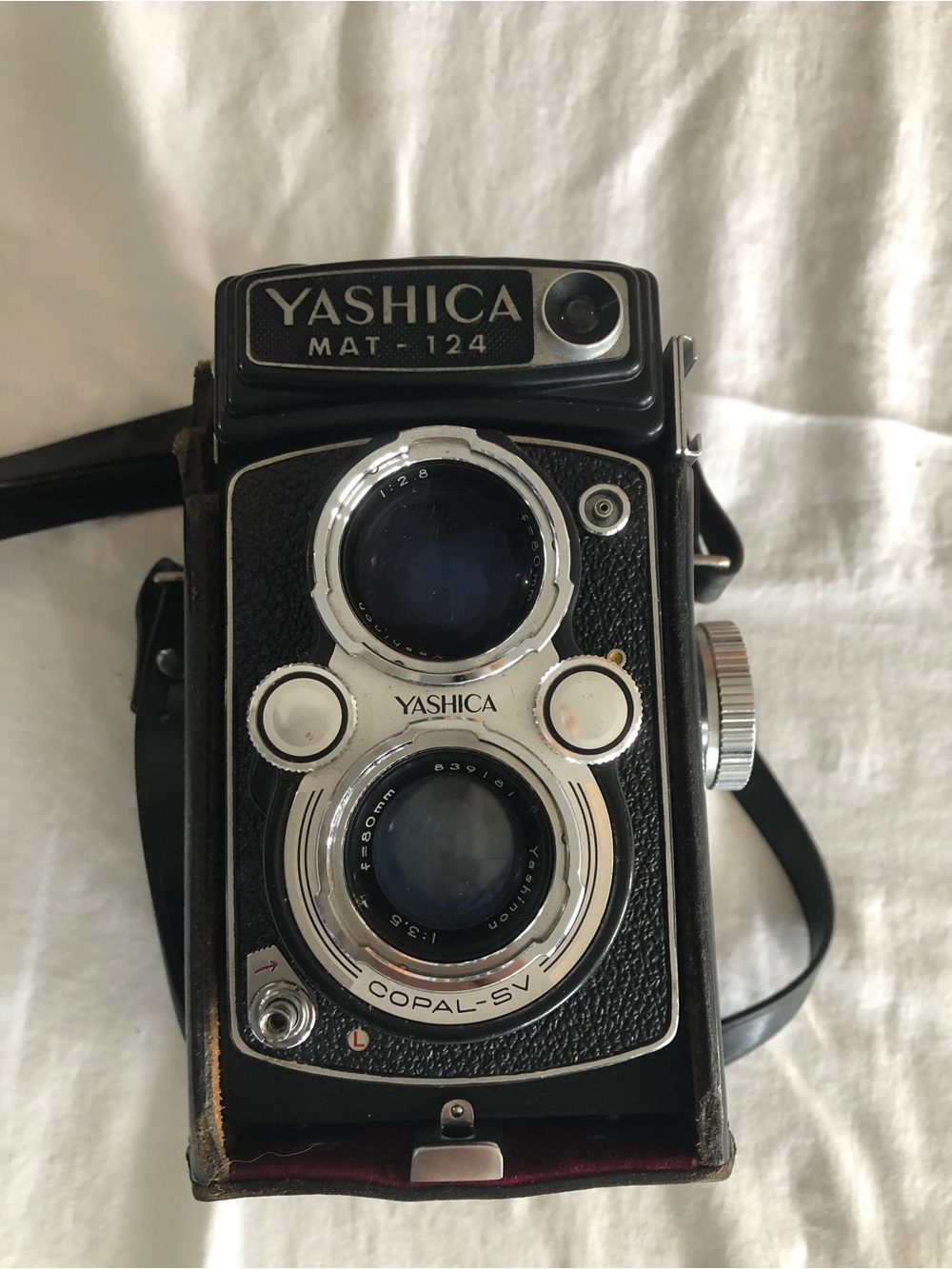 Yashica MAT-124 Twin-Lens Reflex Camera - Black & Silver Accents